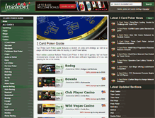 Tablet Screenshot of 3cardpoker.insidebet.com