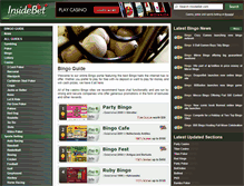 Tablet Screenshot of bingo.insidebet.com